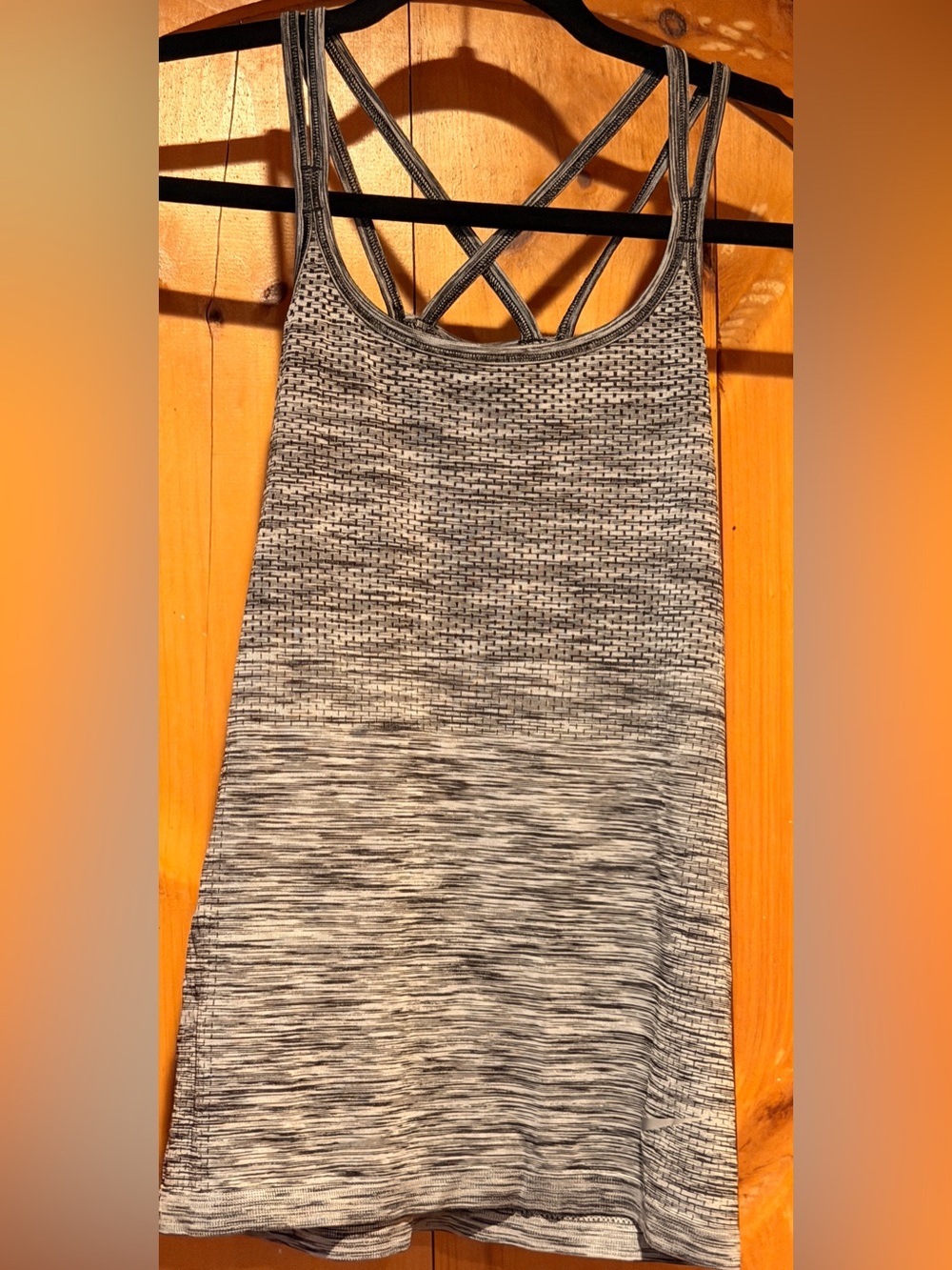 Nike Gray Space-Dye Elastika Strappy Tank